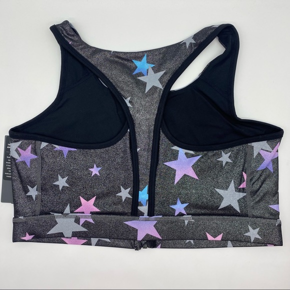 Torrid Women’s Active Wicking Sports Bra Performance Core Stars Shiny Grey - Picture 8 of 14